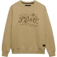 Superdry für Damen. W2012636A Sweatshirt Industry Worker Loose Crew beige (L), Lässig, Baumwolle, Langarm