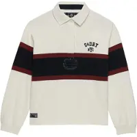Superdry für Damen. W6012212A Heritage Rugby Poloshirt weiß (L), Lässig, Baumwolle, Langarm