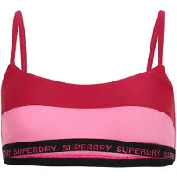 Superdry für Damen. W3010396A Stretch-Bralette-Bikinioberteil rosa (M), Strandbekleidung, Recyceltes Polyester, Nachhaltig