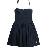 Superdry für Damen. W8012023A Broderie Cami Minikleid navy (M), Lässig, Baumwolle, Ärmellos / Hosenträger, Marine