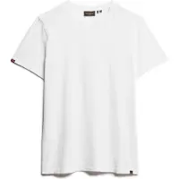 Superdry für Herren. M1011888A Geflammtes Kurzarm-T-Shirt mit weißem Rundhalsausschnitt (XXL), Lässig, Baumwolle