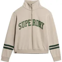 Superdry für Damen. W2012197A Athletic Essentials Applikation Sweatshirt braun (M), Lässig, Baumwolle