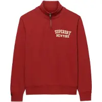 Superdry für Herren. M2014478A Vintage Athletic Half Zip Sweatshirt rot (XL), Lässig, Baumwolle, Langarm