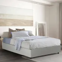 Talamo Italia Doppelbett Cecilia, Containerbett mit Kunstlederbezug, 100% Italy, Frontöffnung, inklusive Matratze Cm 160x190, Weiß