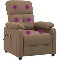 Syfax Massagesessel Braun Stoff