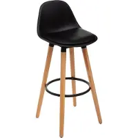 Atmosphera Créateur d'intérieur Hocker Maxon Kunststoff Holz Metall schwarz braun 92 cm x 42,5 cm x 39,5 cm