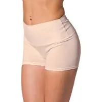 Alkato Hotpants "Shorts Damen Sport Shorts mit Hohem Bund", Damen, Gr. 40, N-Gr, blau (hellbeige), Obermaterial: 95% Baumwolle CO. 5% Elasthan EL., Hosen Hotpants