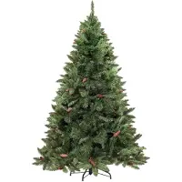 Dmora Weihnachtsbaum 270 cm Vienna, Künstliche Kiefer, Realistischer Baum, Tannenbaum, 165x165 h270 cm, Grün