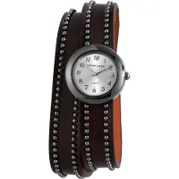 Excellanc Damenuhr mit Kunstlederion-Wickelarmband