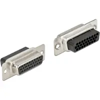 DeLOCK D-Sub HD 26 Pin Crimp Buchse, Metall, 2 Stück