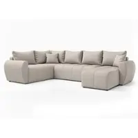 AX Living Malatya U XL Wohnlandschaft U Form XXL Ecksofa Beige 303cm L