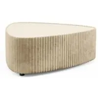 Masseno Polster-Couchtisch LINEO 89 cm Kaffetisch für Wohnzimmer Sofatisch Wohnzimmertisch Beige