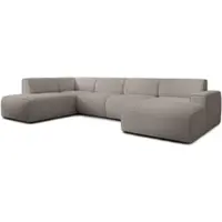 AX Living XXL Sofa U Form Didim Beige 378cm breit modern & großzügig L