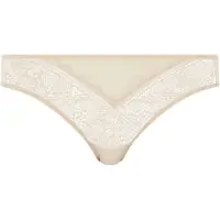 Chantelle Minislip "FLORAL TOUCH", Damen, Gr. 46, beige (golden beige), Obermaterial: 75% Polyamid, 25% Elasthan, körpernah, Unterhosen Minislip, Spitze, blickdichtes Gewebe