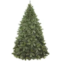 Dmora Weihnachtsbaum 150 cm Candy Cane, Künstliche Kiefer, Realistischer Baum, Tannenbaum, 114x114 h150 cm, Grün