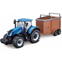 Bburago TRAKTOR NEW HOLLAND T7.315 Anhänger Pferde