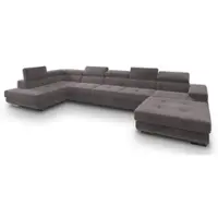 Masseno Ecksofa TORIVA L-S mit Schlaffunktion U-Form, Sofa mit Bettkasten, Wohnzimmersofa, Couch, Soffa, Bettsofa, Couchgarnitur- Lila, MONOLITH 62