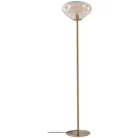 LINDBY Stehleuchte Lelia, amber, Glas, Metall, 150 cm