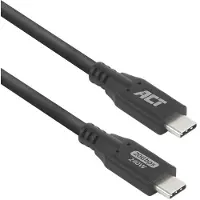 ACT USB4 20 Gbit/s 240 W USB Type-C-Kabel, 1 Meter, 1 m, USB C, USB C, USB4 Gen 2x2, 20 Gbit/s, Schwarz