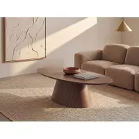 Vente-unique Couchtisch - MDF Nussbaum - Holzfarben dunkel - ANTELADA
