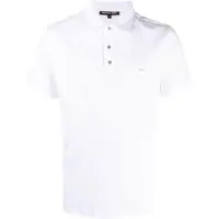 Michael Kors für Herren. CB95FGVC93 Weißes Poloshirt aus Baumwolle (S), Lässig, Kurzarm
