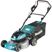 Makita Akku-Rasenmäher 2x18V / 6,0 Ah, 4 Akkus + Ladegerät DLM463PG4