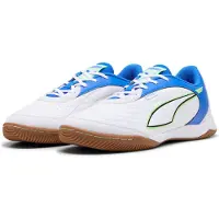 Puma Fußballschuhe Pressing "White-Green Glare-Ultra Blue-Black" für Unisex