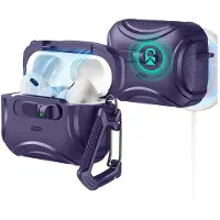 ESR Schutzhülle für AirPods Pro 3, Cyber FlickLock Halolock mit MagSafe, Dunkelviolett