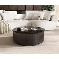 DELIFE Couchtisch Fiorano 90x90 cm Marmor Schwarz Silber Metall Black Antique
