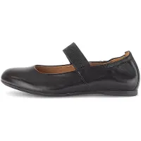 Gabor Riemchenballerina , Damen, Gr. 39, Leder, schwarz, Nappaleder, Ziegenveloursleder, Schuhe Riemchenballerina, Businessschuh, Flats mit Gummizugverschluss