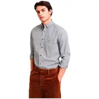 Gant für Herren. 3000140 Popeline-Hemd Regular Fit Banker Stripe schwarz (4XL), Lässig, Baumwolle, Langarm