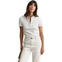 Gant für Damen. 4201535 Weißes Poloshirt Eigenmarke (L), Lässig, Baumwolle, Kurzarm