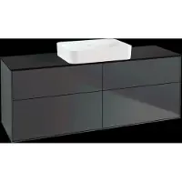 Villeroy & Boch V&B Waschtischunterschrank Wandbeleuchtung Finion 160x60,3x50,1cm, Gl. bla m, md bl. m Lac