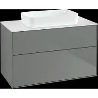 Villeroy & Boch V&B Waschtischunterschrank Wandbeleuchtung Finion 100x60,3x50,1mm, Gl. wh. m, Oli. m Lac