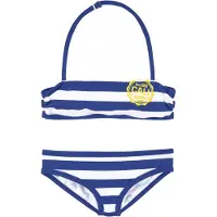 Bench Bandeau-Bikini ., Jungen, Gr. 170/176, N-Gr, blau (blau, weiß), Polyamid, gestreift, Bikini-Sets Bandeau-Bikini, mit trendigen Streifen