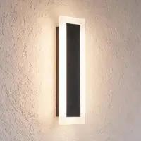 Milagro Lighting LED-Außenwandleuchte Wow, schwarz/weiß, Metall, IP54, CCT