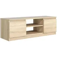 Masseno TV-Schrank NUDO 120 cm Fernsehschrank mit 2 Türen TV-Lowboard für Wohnzimmer Modern 120x39x38,5 cm Sonoma Eiche / Sonoma Eiche