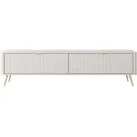 AX Living Eleganter TV Lowboard modern beige Vespasia 200 2T – 200 cm
