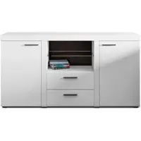 AX Living Schubladenschrank Kommode Spacoro 2T2S Modern in Weiß Matt