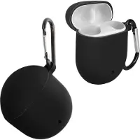 Kwmobile Hülle kompatibel mit Google Pixel Buds 2 (2020) Hülle - Kopfhörer Case - TPU Silikon Cover - Schutzhülle in Schwarz