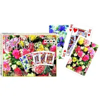 Piatnik Floral Paradise Pink Spielkarten – Doppeldeck