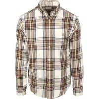 Gant Hemd Flanell Kariert Creme