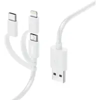 Hama 00201535, 1 m, USB A, Micro-USB B, USB 2.0, 0,48 Gbit/s, Weiß