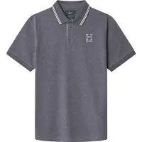 Hackett London für Herren. HM563381 Heritage H Poloshirt grau (3XL), Lässig, Baumwolle, Kurzarm