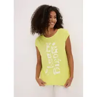 Bonprix aus Baumwolle, mit modischem Druck, Slim Fit, Kurzarm-Design