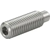 Reyher DIN 915 / ISO 4028 - Stahl 45H blank - M 10x50 - Gewindestift mit ISK und Zapfen