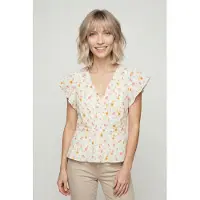 Vero Moda Rüschenbluse "VMSIV IVANA CS TOP WVN" Baumwolle