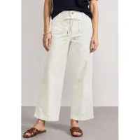 Street One Stoffhose , Damen, Gr. 46, Länge 28, sanftes weiß (lange 28), Web, Obermaterial: 100% Baumwolle, unifarben, normal lang, Hosen Stoffhose, in Washed-Optik