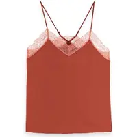 Scotch & Soda Satin With Lace Detial ärmelloses T-shirt
