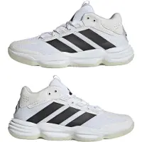 Adidas Hallenschuh PERFORMANCE "COURT STABIL", Herren, Gr. 45, cloud weiß, core schwarz, ftwr weiß, Synthetik, Textil, Schuhe Hallenschuh, Handballschuh
